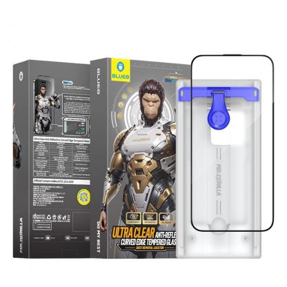 Blueo AR 3D Curved Tempered Glass HD - стъклено защитно покритие за дисплея на дисплея на iPhone 15 Pro (черен-прозрачен) 