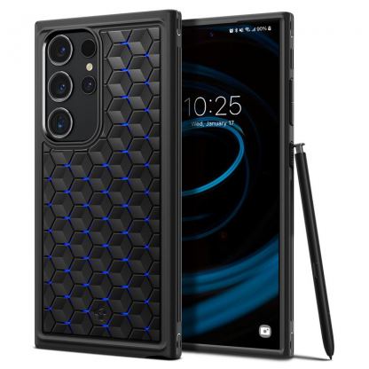 Spigen Cryo Armor Case - силиконов (TPU) калъф с висока степен на защита за Samsung Galaxy S24 Ultra (син)