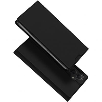Dux Ducis Skin Pro Case - кожен калъф с поставка и отделение за кр. карти за Samsung Galaxy S24 Plus (черен)