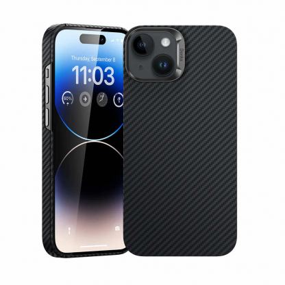 Benks Armor Air Kevlar Metal Frame Case 600D - кевларен кейс с MagSafe за iPhone 15 (черен)