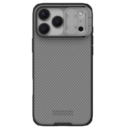 Хибриден удароустойчив кейс за iPhone 17 Pro Max - Nillkin CamShield Pro Hard Case (черен-прозрачен)