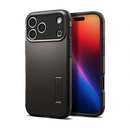 Хибриден кейс с най-висока степен на защита с MagSafe за iPhone 17 Pro - Spigen Tough Armor T MagSafe Case (тъмносив)