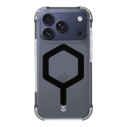 Хибриден удароустойчив кейс с MagSafe за iPhone 17 Pro - Tactical MagForce Hexagon Cover (черен-прозрачен)