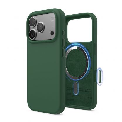 Силиконов (TPU) калъф с MagSafe за iPhone 17 Pro - Elago Magnetic Soft Silicone Case (зелен)