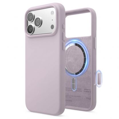 Силиконов (TPU) калъф с MagSafe за iPhone 17 Pro Max - Elago Magnetic Soft Silicone Case (светлолилав)