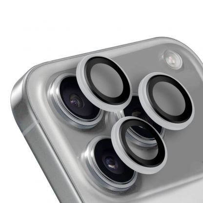 Предпазни стъклени лещи за камерата на iPhone 17 Pro, iPhone 17 Pro Max - OBALME Tempered Glass Camera Lens Protector (сребрист)