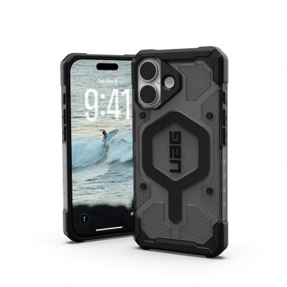 Удароустойчив хибриден кейс с MagSafe за iPhone 17 - Urban Armor Gear Pathfinder Clear MagSafe Case (сив)