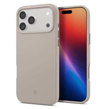 Силиконов (TPU) калъф с MagSafe за iPhone 17 Pro Max - Spigen Silicone Fit MagSafe Case (бежов)