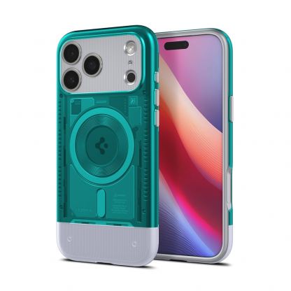 Хибриден удароустойчив кейс с висока степен на защита с MagSafe за iPhone 17 Pro  - Spigen Classic C1 MagSafe Case (син)