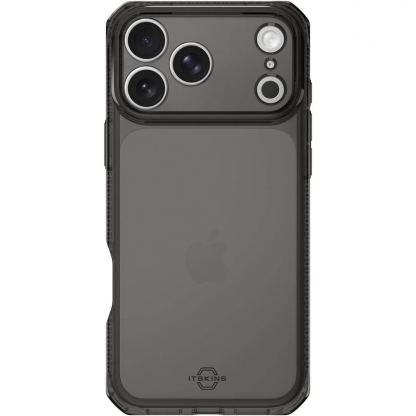 Удароустойчив силиконов (TPU) калъф за iPhone 17 Pro Max (черен-прозрачен) - ItSkins Spectrum R Clear Case (bulk)