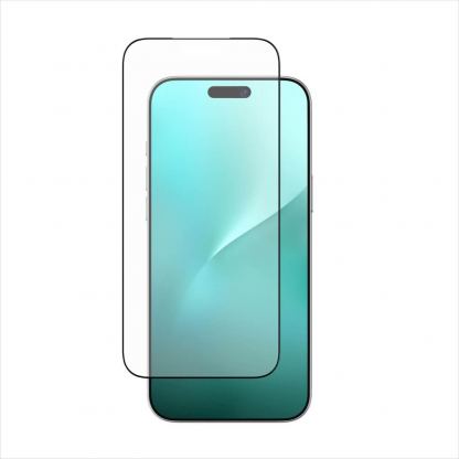 Матирано калено стъклено защитно покритие за дисплея на iPhone 17 Pro - AmazingThing Radix Matte Tempered Glass (черен-прозрачен)