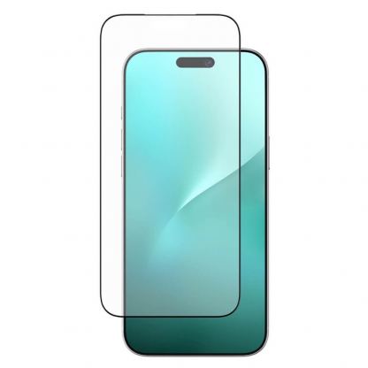 Матирано калено стъклено защитно покритие за дисплея на iPhone 17 Pro Max - AmazingThing Radix Matte Tempered Glass (черен-прозрачен)