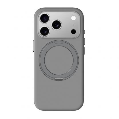 Силиконов (TPU) калъф с MagSafe за iPhone 17 Pro Max - AmazingThing Cloudie MagSpin Magnetic Soft Silicone Case (сив)
