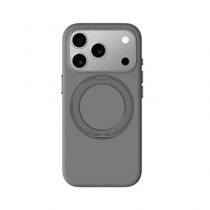 Силиконов (TPU) калъф с MagSafe за iPhone 17 Pro - AmazingThing Cloudie MagSpin Magnetic Soft Silicone Case (сив)