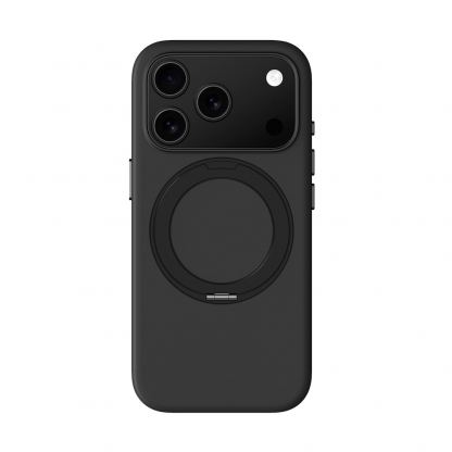 Силиконов (TPU) калъф с MagSafe за iPhone 17 Pro - AmazingThing Cloudie MagSpin Magnetic Soft Silicone Case (черен)