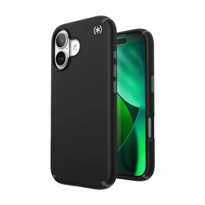 Удароустойчив хибриден кейс с Magsafe за iPhone 17 - Speck Presidio 2 Pro MagSafe Case (черен-сив)