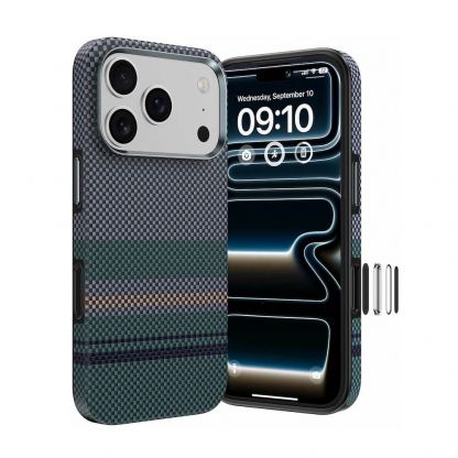 Удароустойчив кевларен кейс с MagSafe за iPhone 17 Pro - Benks Magnetic Armor Pro Aurora Camera Control Button Kevlar Case 600D (черен)