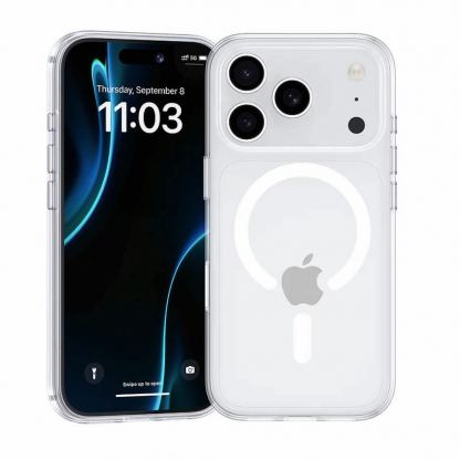 Хибриден удароустойчив кейс с MagSafe за iPhone 17 Pro - Benks Magnetic Crystal Camera Control Button Case (прозрачен)