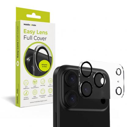 Предпазна плочка за камерата на iPhone 17 Pro - Mobile Origin Easy Lens Tempered Glass Camera Lens Protector (прозрачен)