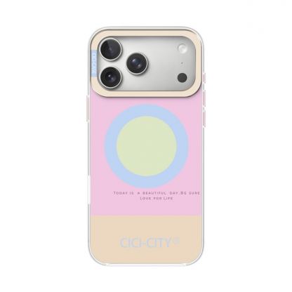 Хибриден удароустойчив кейс с MagSafe за iPhone 17 Pro Max - CiCi Candy Pastel MagSafe Case (розов-жълт)