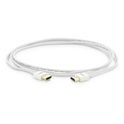 4K HDMI към HDMI кабел (200 см) - LMP Super Slim 4K HDMI 2.0 Male To HDMI Male Cable (бял)