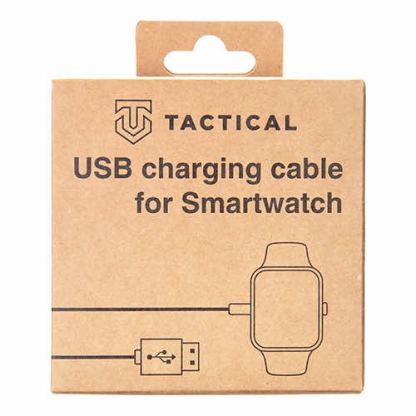 Кабел за Samsung Galaxy Watch (100 см) - Tactical USB Charging Cable (черен)