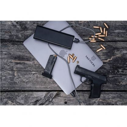 Здрав кевларен кабел с въжена оплетка за устройства с USB-C порт (100 см) - Tactical Fast Rope Kevlar USB-A to USB-C Cable 40W (сив)