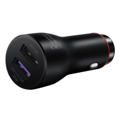 Зарядно за кола с 2xUSB изхода и USB-C кабел - Huawei Car Charge CP36 (22.5W) (черен)