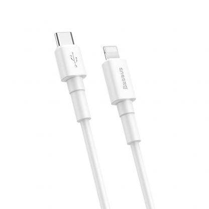 USB-C към Lightning кабел за Apple устройства с Lightning порт (100 см) - Baseus Durable Series USB-C to Lightning Cable PD 18W (CATLSW-02)(бял)