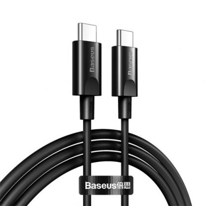 Здрав кабел с бързо зареждане за устройства с USB-C порт (150 см) - Baseus Xiaobai Series 100W USB-C Cable (20V/5A) 1.5m (черен)