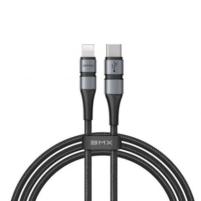 MFI сертифициран USB-C към Lightning кабел за Apple устройства с Lightning порт (120 см) - Baseus BMX Double-Deck USB-C to Lightning Cable PD 18W (черен)