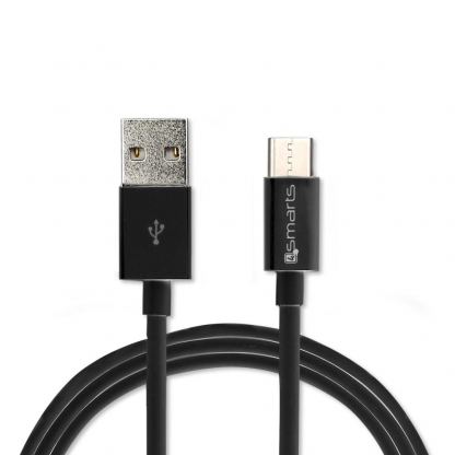 USB-C кабел за мобилни устройства (100 см) - 4smarts Basic LinkCord USB-C Data Cable (черен)