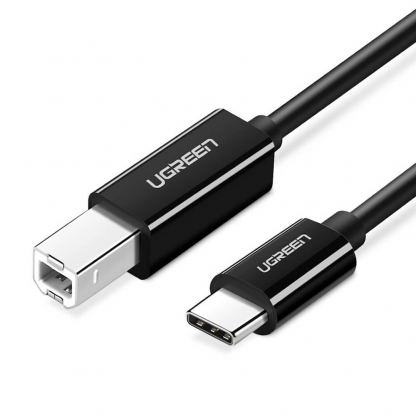 Кабел за принтер и други външни устройства USB-C Male към USB-B Male (100 см) - Ugreen US241 USB-C To USB-B 2.0 Printer Cable (черен)
