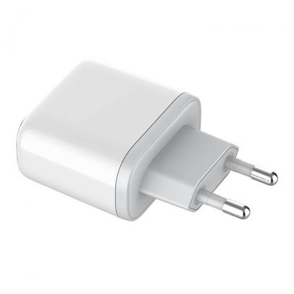 Захранване за ел. мрежа с 2xUSB-C изходи и USB-C към Lightning кабел - LDNIO Wall Charger 2xUSB-C 35W (бял)
