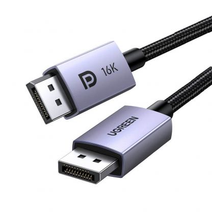 Кабел DisplayPort към DisplayPort с поддръжка на 8K (100 см) - Ugreen DisplayPort 2.1 to DisplayPort 2.1 Cable 16K (черен)