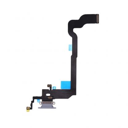 Лентов кабел с Lightning конектора и долните микрофони за iPhone X - BK OEM iPhone X System Connector and Flex Cable (бял)