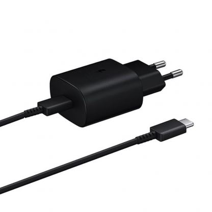 Комплект EP-TA800 захранване за ел. мрежа с USB-C изход и EP-DA705 USB-C кабел (черен) - Samsung Power Delivery 3.0 25W Wall Charger Set (bulk)