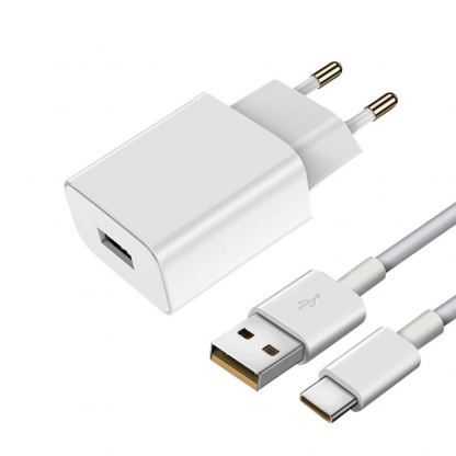 Захранване за ел. мрежа с USB-A изход и USB-C кабел за зареждане на мобилни устройства - Vivo Flash Wall Charger USB-A 33W (бял)