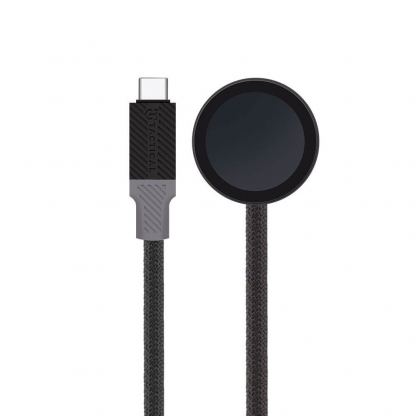 USB-C кабел с магнитен конектор за зареждане на Apple Watch (100 см) - Tactical Recce 3:20 Apple Watch Inductive Cable (черен-сив)