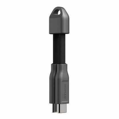 Кабел за бързо зареждане за устройства с USB-C порт (12 см) (черен) - Nomad ChargeKey USB-C to USB-C 240W Charging Cable