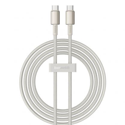 Кабел с бързо зареждане за устройства с USB-C порт - Baseus Tungsten Gold USB-C to USB-C Cable 240W (P10319800G21-01) (200 см) (златист) 