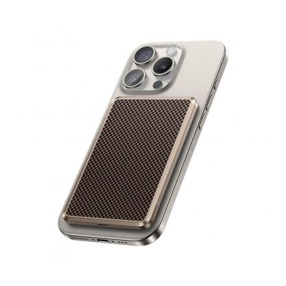 Преносима външна батерия с USB-C порт и безжично зареждане с MagSafe - Benks ArmorGo Tint Gold Magnetic Wireless Power Bank 5000 mAh 15W (златист)