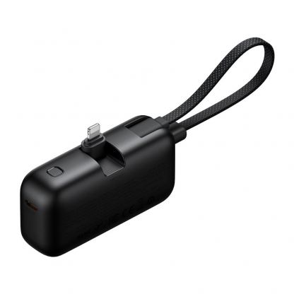 Външна батерия с Lightning конектор и вграден USB-C кабел - Mcdodo FreeKit Powerbank Lightning Connector With Build-In USB-C Cable 5000mAh 22.5W (черен)