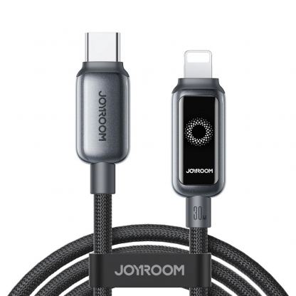 USB-C към Lightning кабел за Apple устройства с Lightning порт - Joyroom S-A55 StarFlight USB-C to Lightning Cable PD 30W (черен) (120 см)