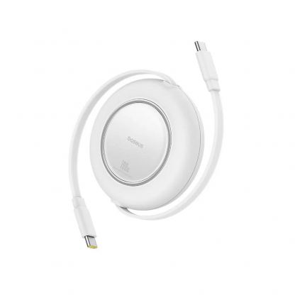 Разтягащ се USB-C към USB-C кабел - Baseus Free2Pull Retractable USB-C to USB-C Cable 100W (бял) (200 см)