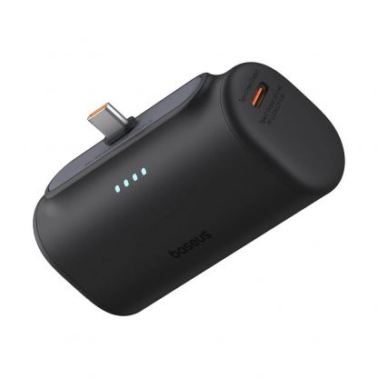 Външна батерия с USB-C конектор - Baseus Compact Powerbank USB-C Connector 5000mAh 20W (P10068306113-00) (черен)