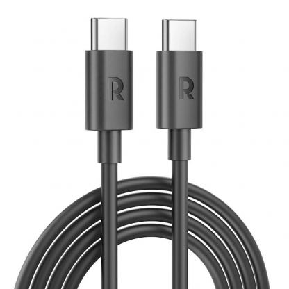 Здрав кабел с бързо зареждане за устройства с USB-C - RavPower RP-CB1021 USB-C to USB-C Cable 60W (100 см) (черен)