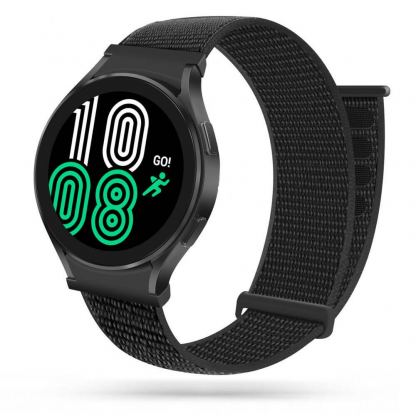 Текстилна каишка за Samsung Galaxy Watch, Huawei Watch, Xiaomi, Garmin и други часовници с 20мм захват - Tech-Protect Nylon Sport Band 20mm (черен)
