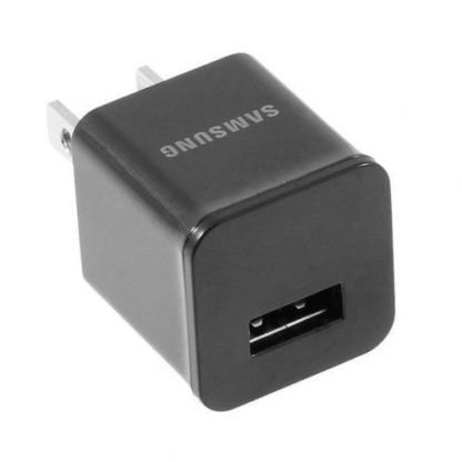 Захранване за ел. мрежа с USB изход 1000mA US стандарт (черен) - bulk - Samsung US Travel Charger ETAU80JBE