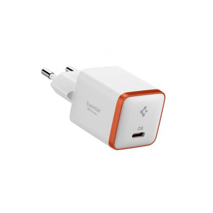 Захранване за ел. мрежа с USB-C изход с технология за бързо зареждане - Spigen ArcStation Essential USB-C PD Wall Charger 30W (бял)